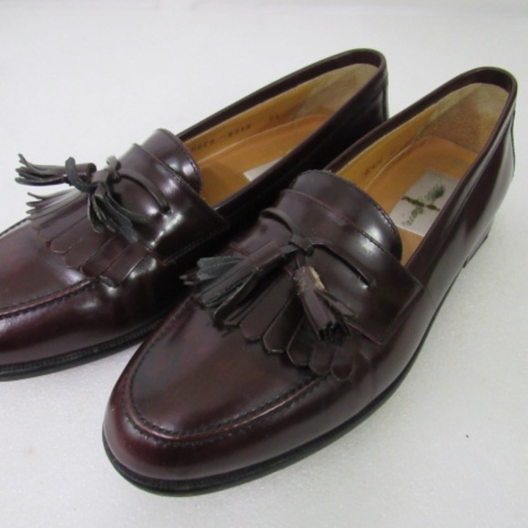 MEZLAN Santander Burgundy Cordovan Tassel Kilt Leather Dress Shoes Sz 8.5